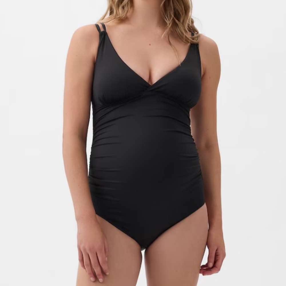 GAP Maternity Strappy V-Neck One-Piece Swimsuit